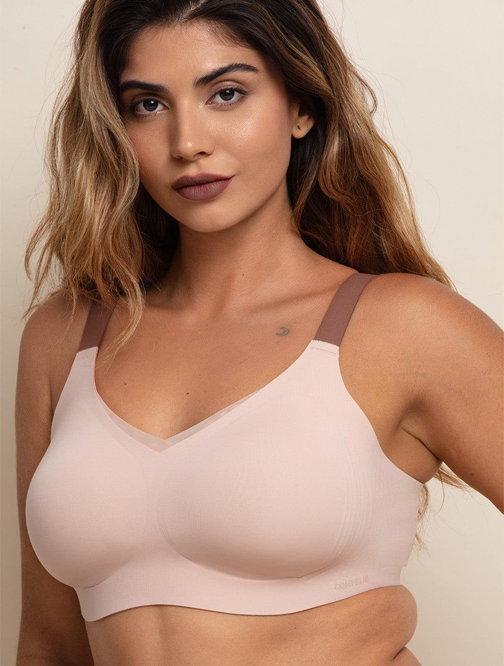 Comfelie Wireless Bra Zero Gravity Sculpt Plunge Mesh 