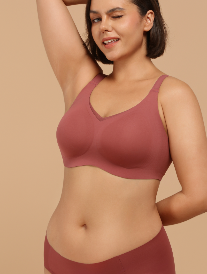 Comfelie Wireless Bra Zero Gravity Sculpt Plunge Mesh 