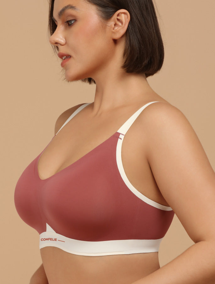 Comfelie Wireless Everyday Comfort Block V-Neck Bra  