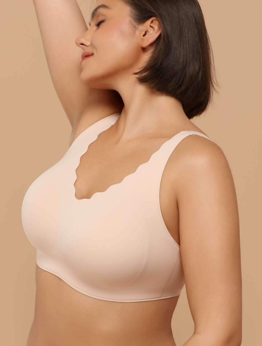 Airlite Breathable Seamless Bra with Scallop Edges