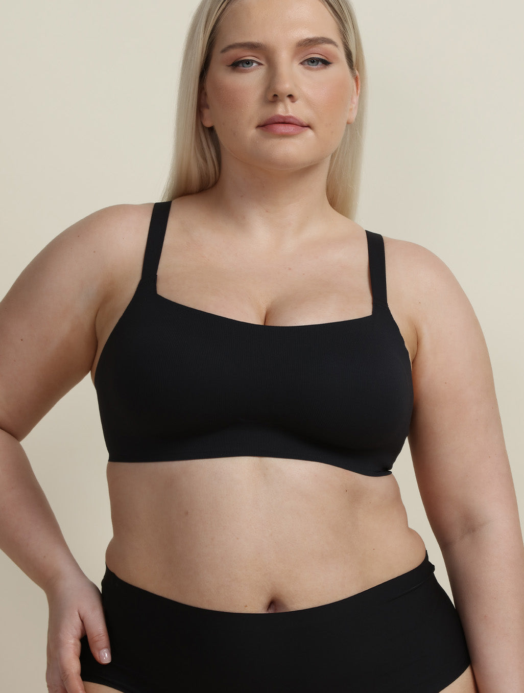 Comfelie Airlite Breathable Colored Strap Bra with Vertical Stripes