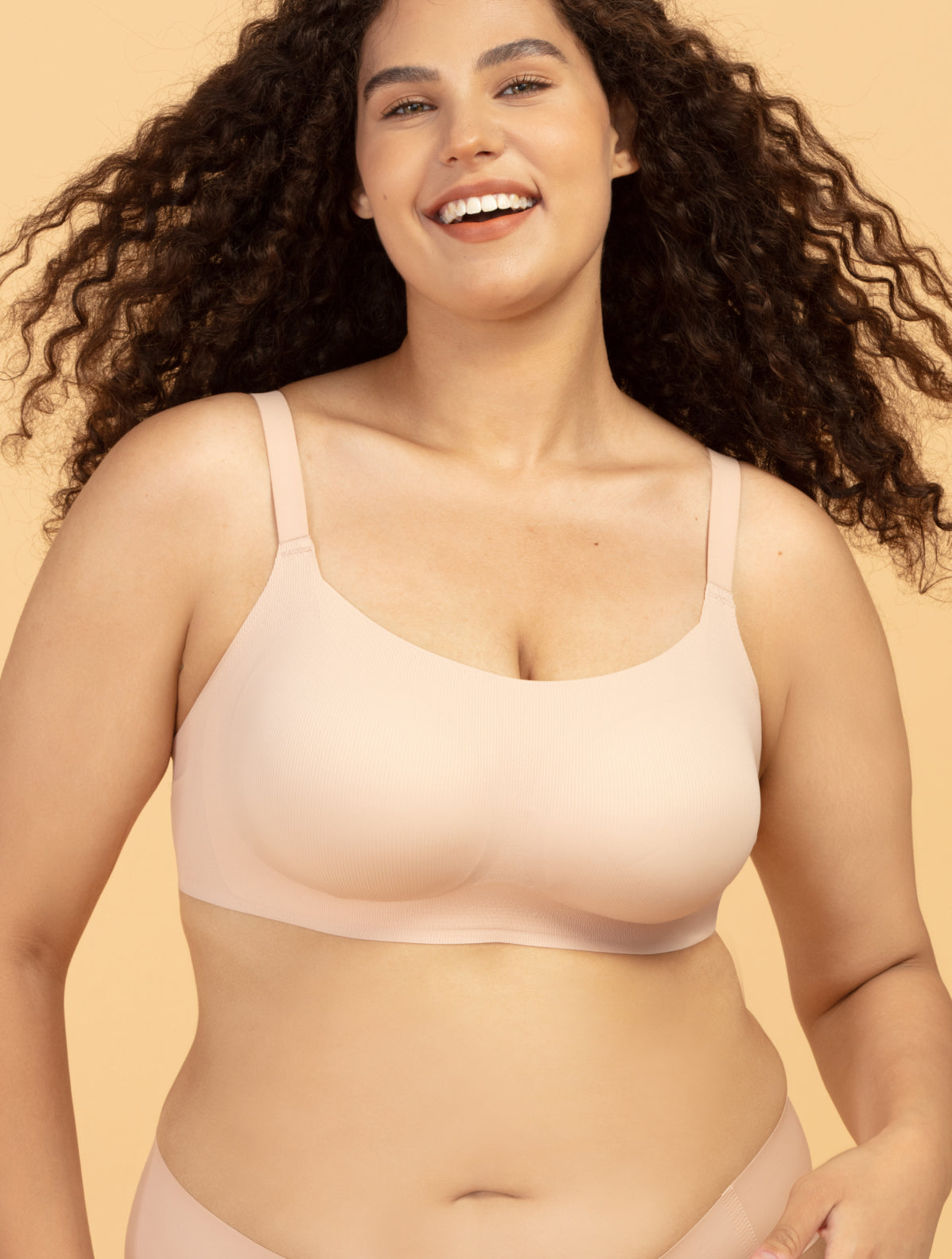 Comfelie Airlite Breathable Colored Strap Bra with Vertical Stripes
