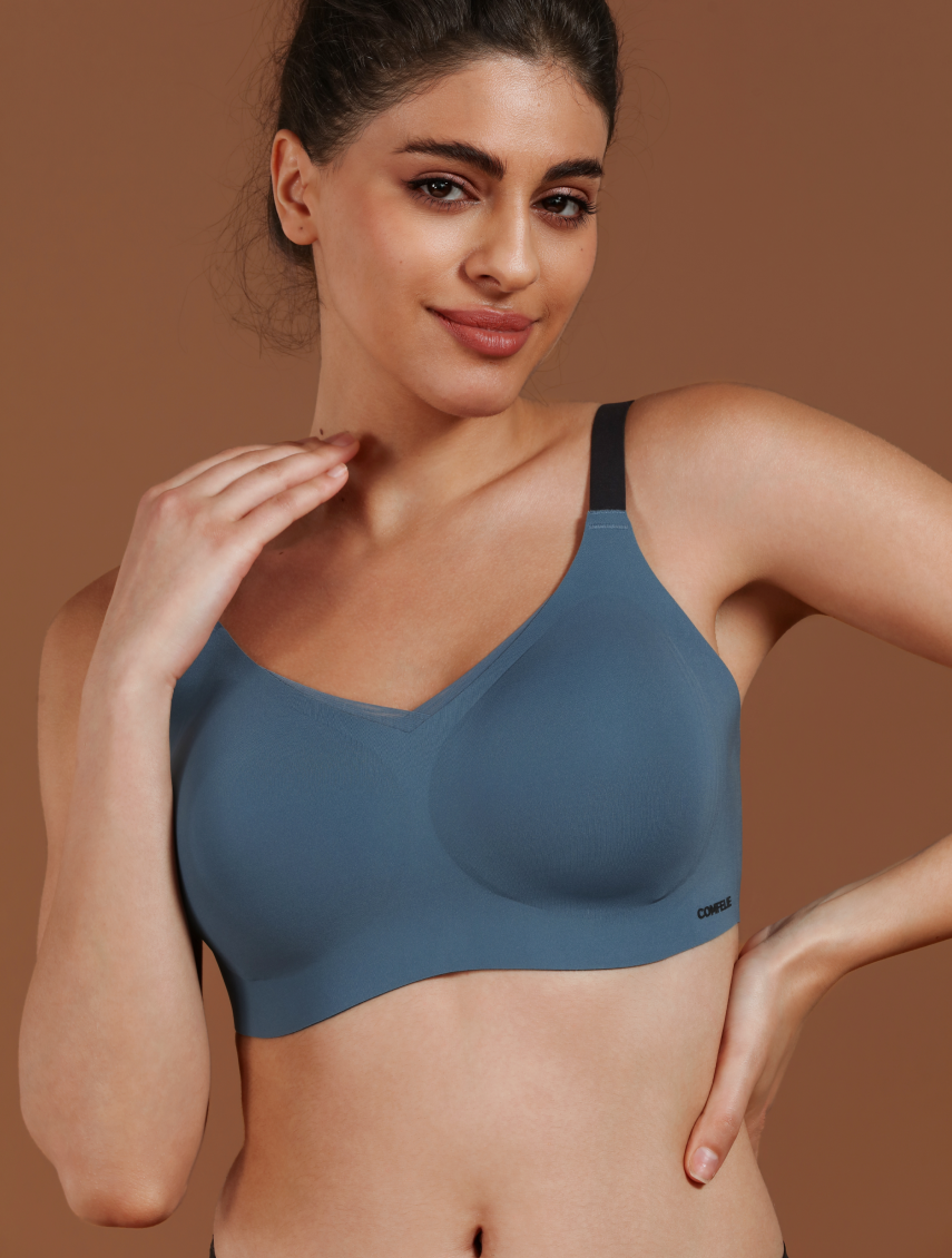 Comfelie Wireless Bra Zero Gravity Sculpt Plunge Mesh 
