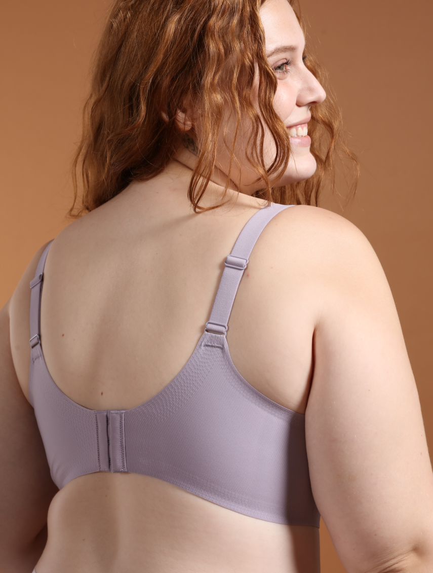 Cloud Soft Breathable Spaghetti Bra with Vertical Stripes