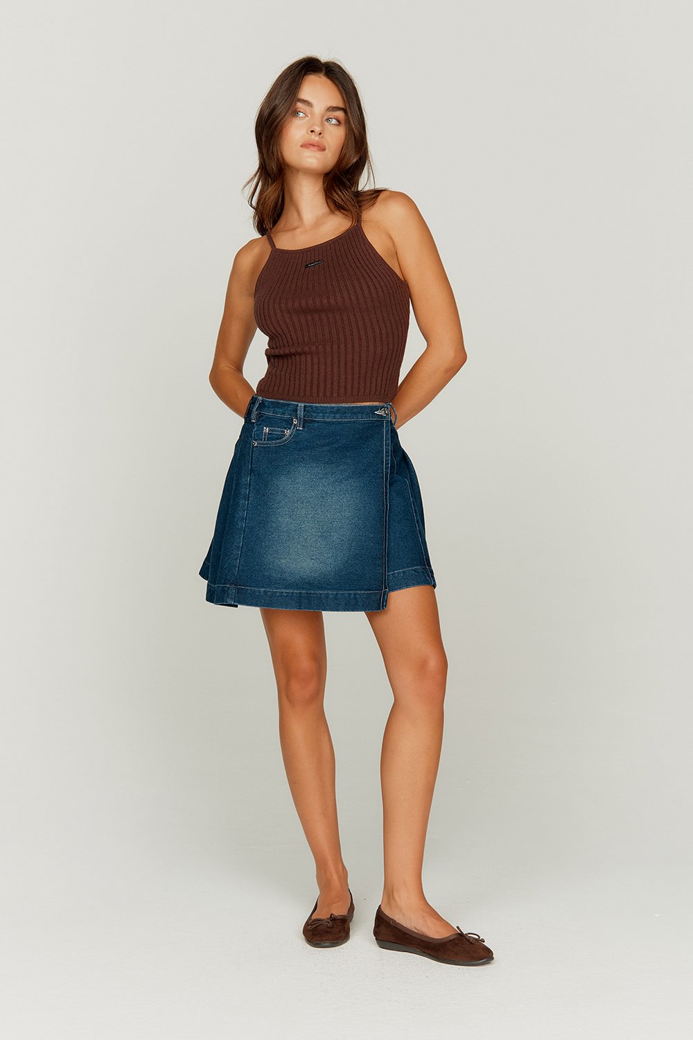 House of Sunny Fade Pleat Skirt