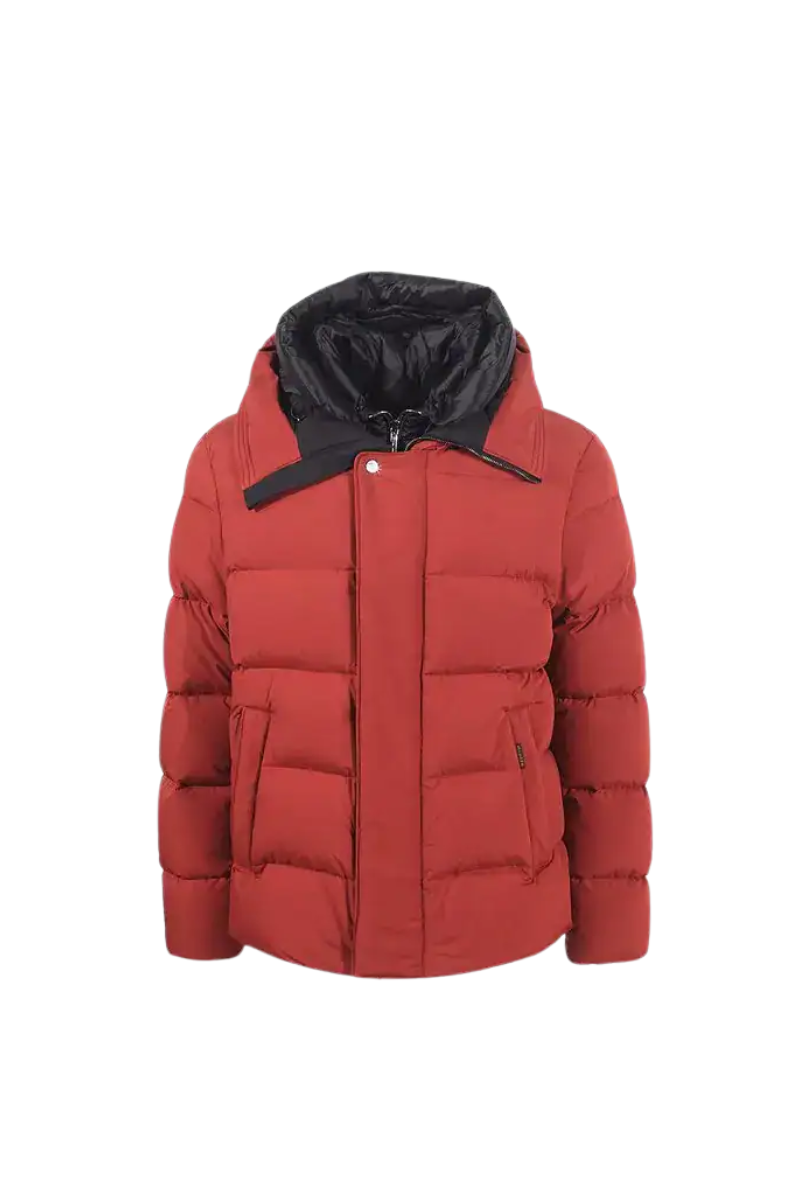 MooRER ERENIOSKT Hooded Short Puffer Jacket  Paprika