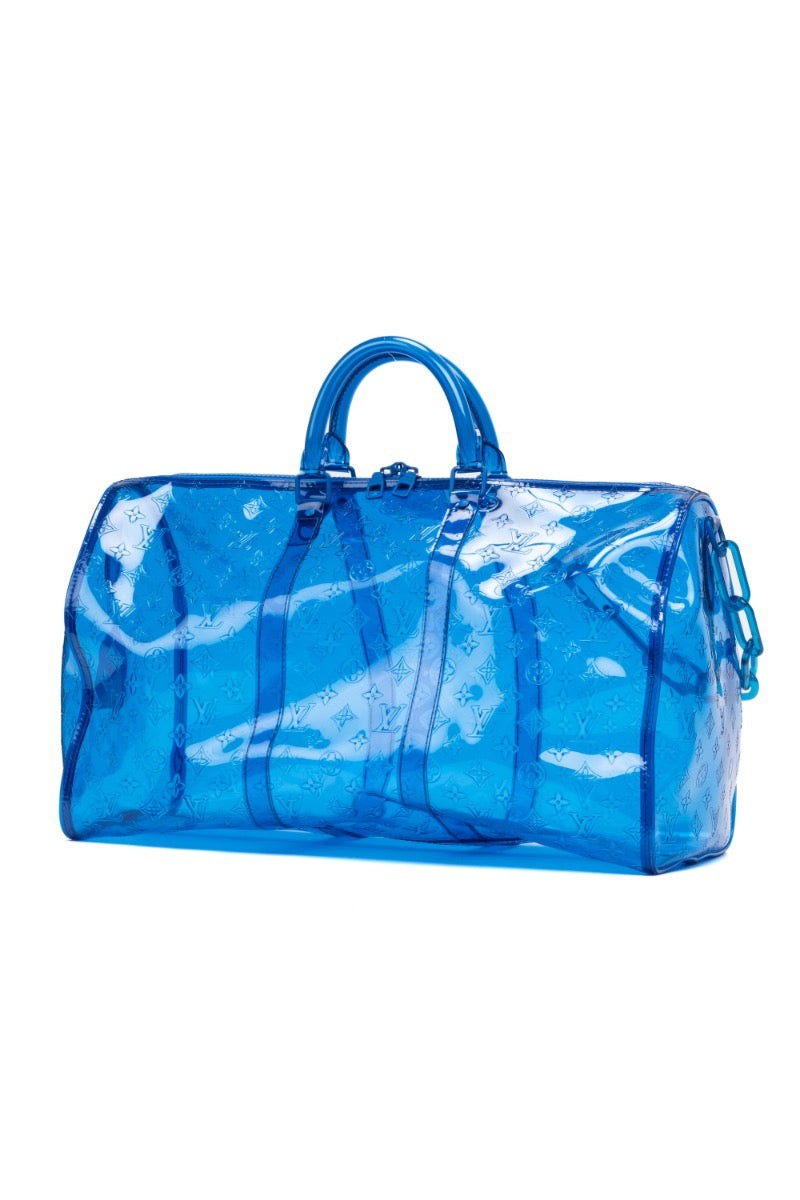 Ltd. Ed. Virgil Abloh Keepall Monogram Prism-Blue