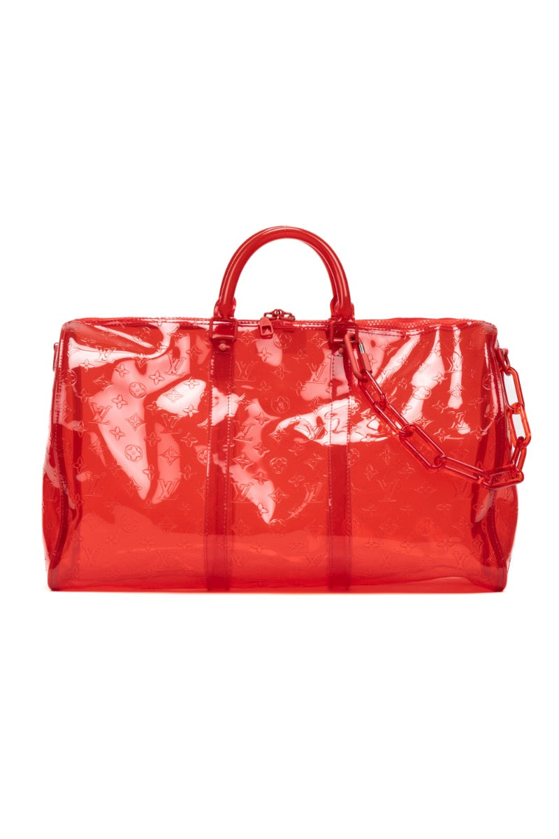 Ltd. Ed. Virgil Abloh Keepall Monogram Prism-Red