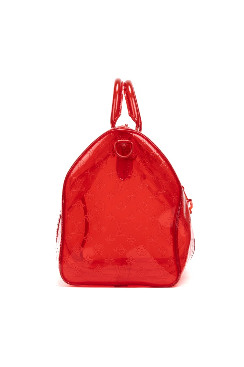 Ltd. Ed. Virgil Abloh Keepall Monogram Prism-Red