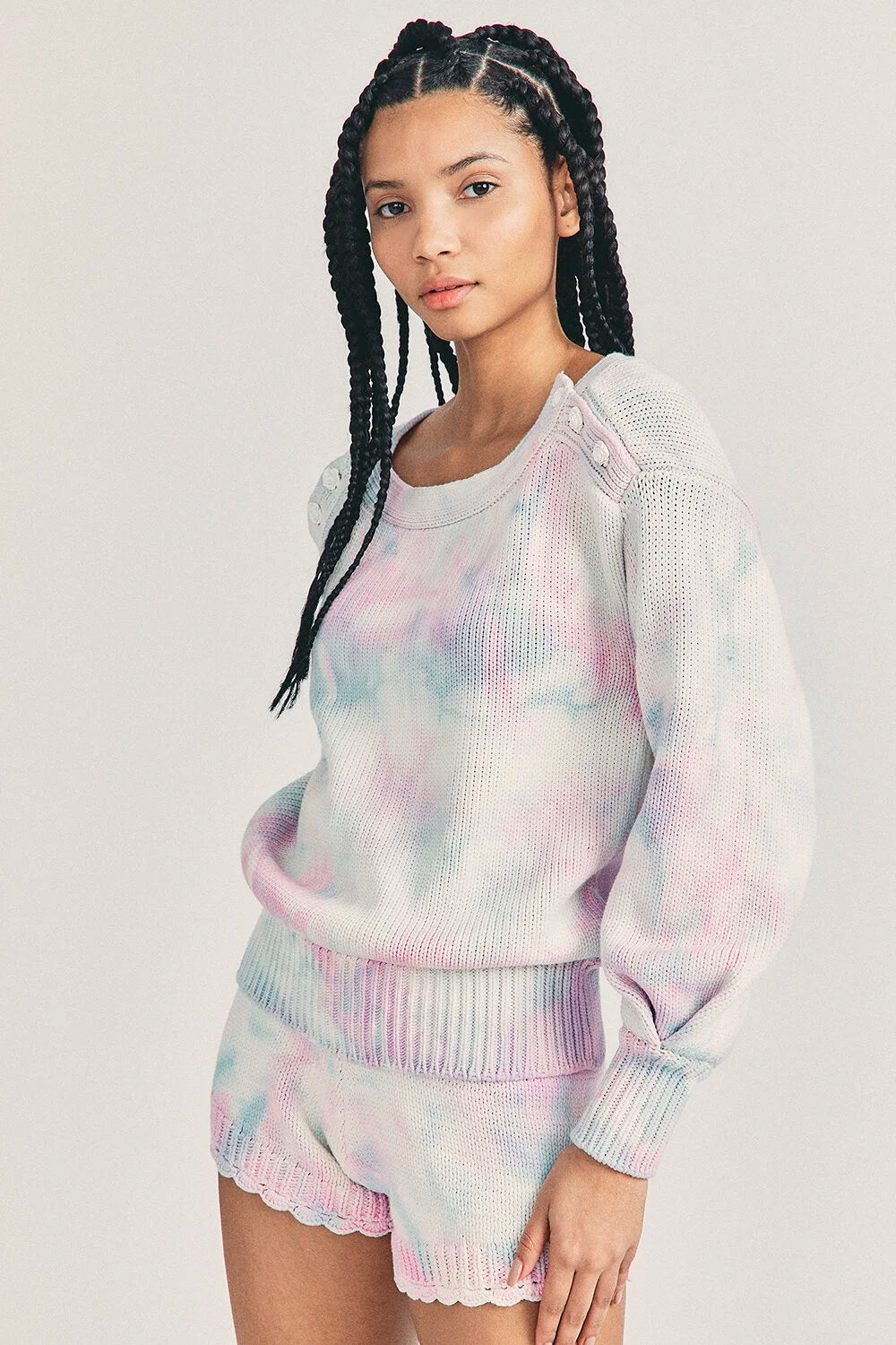 LoveShackFancy Gallatin Pullover Sweater - Cotton Candy Hand Dye