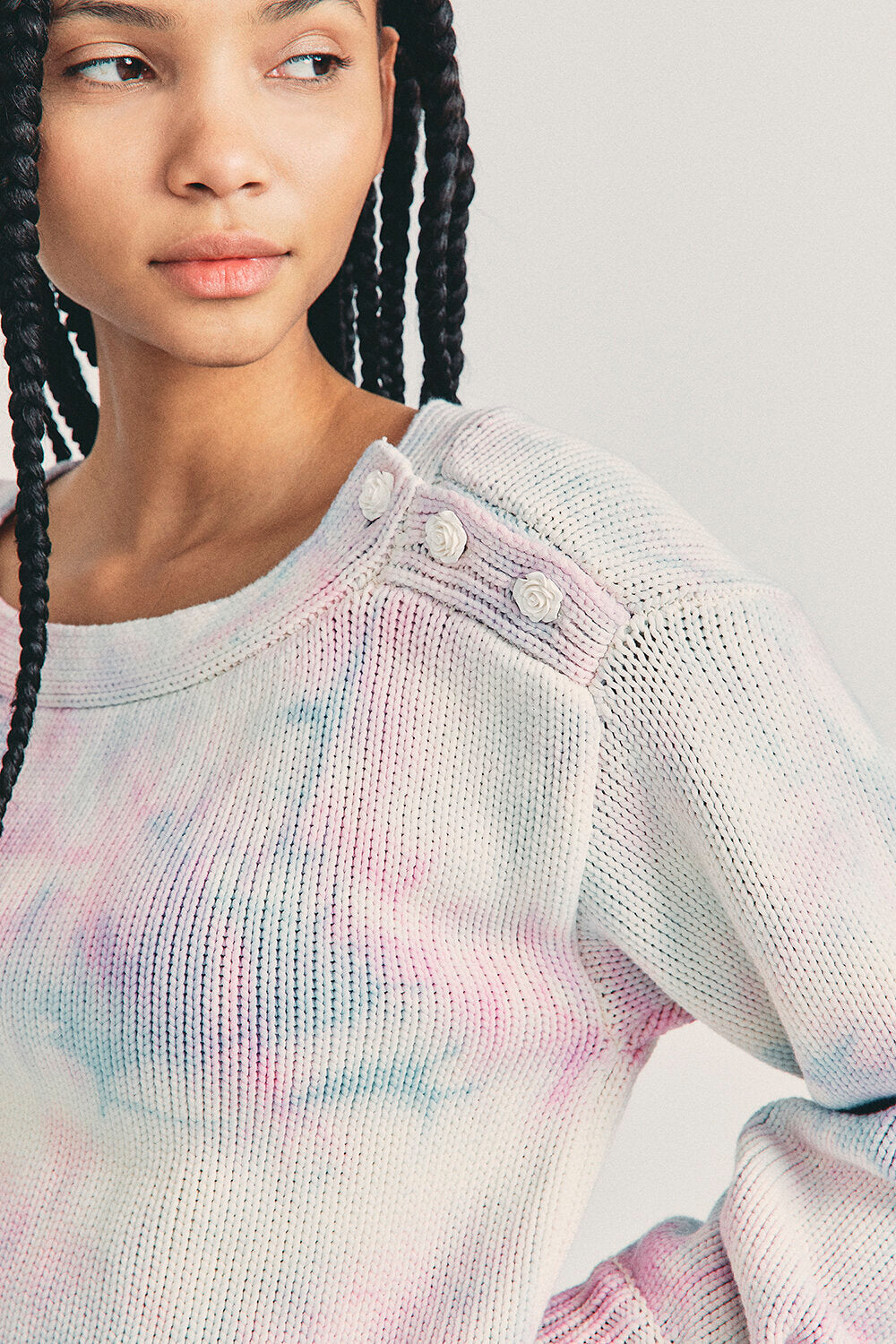 LoveShackFancy Gallatin Pullover Sweater - Cotton Candy Hand Dye