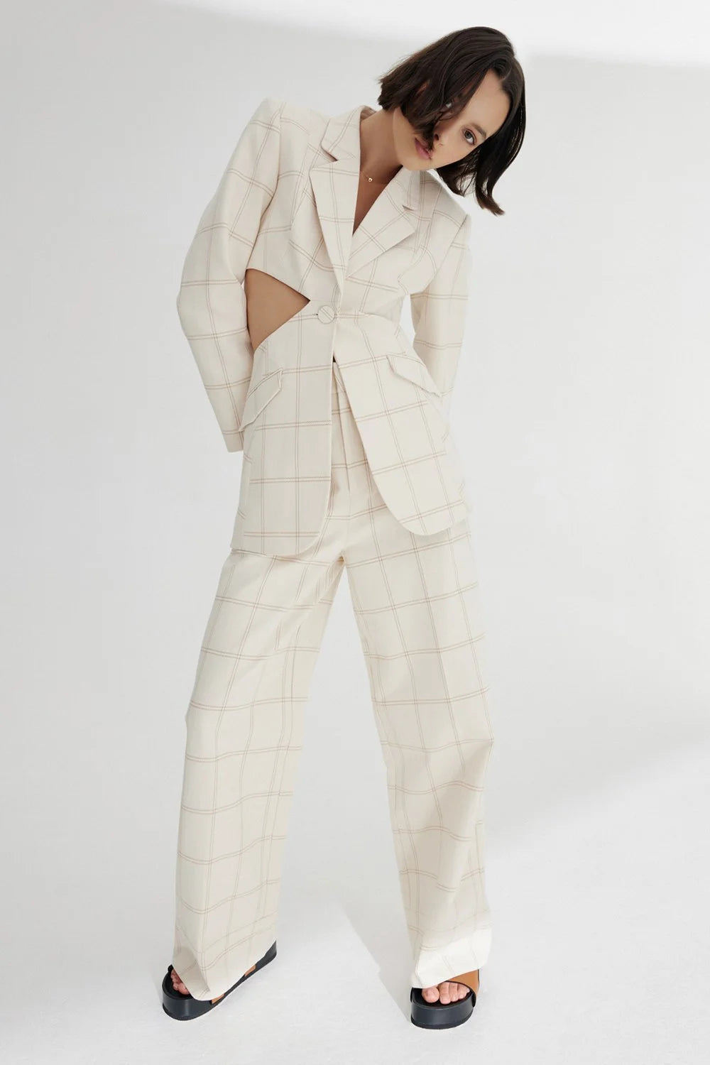Significant Other Georgia Check Blazer