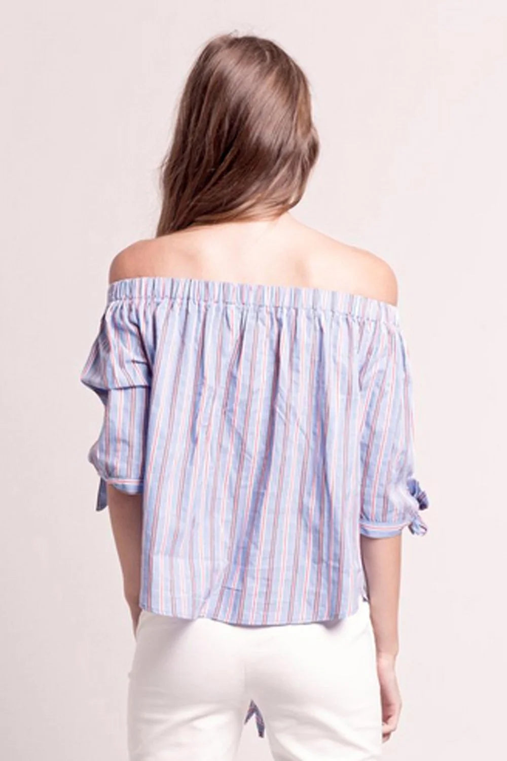 Deby Debo Georgio Striped Off Shoulder Top