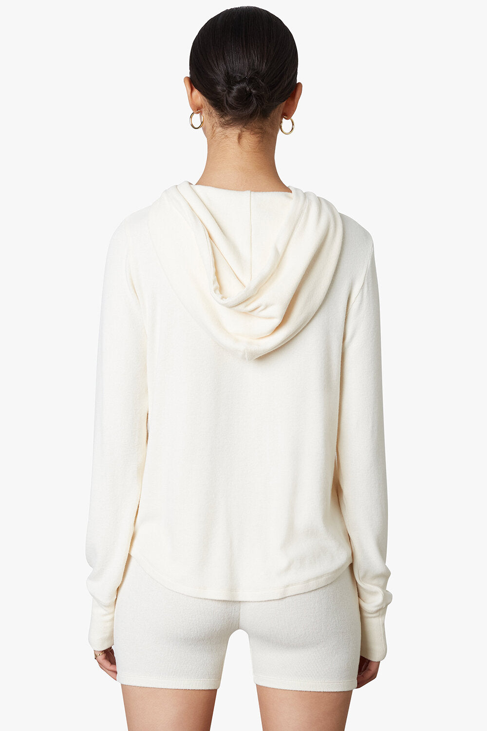 NIA Hacci Rib Hoodie - Oatmilk