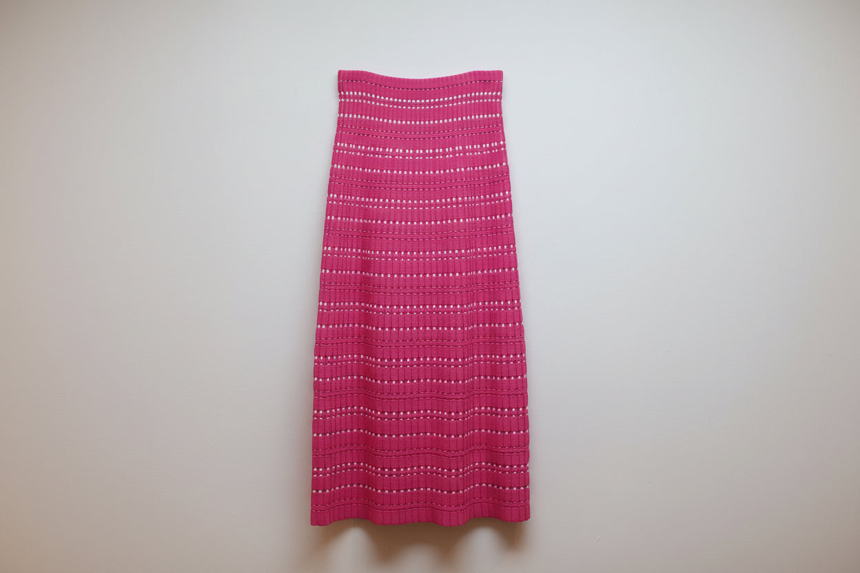 Alexander McQueen Geometric compact-knit midi skirt