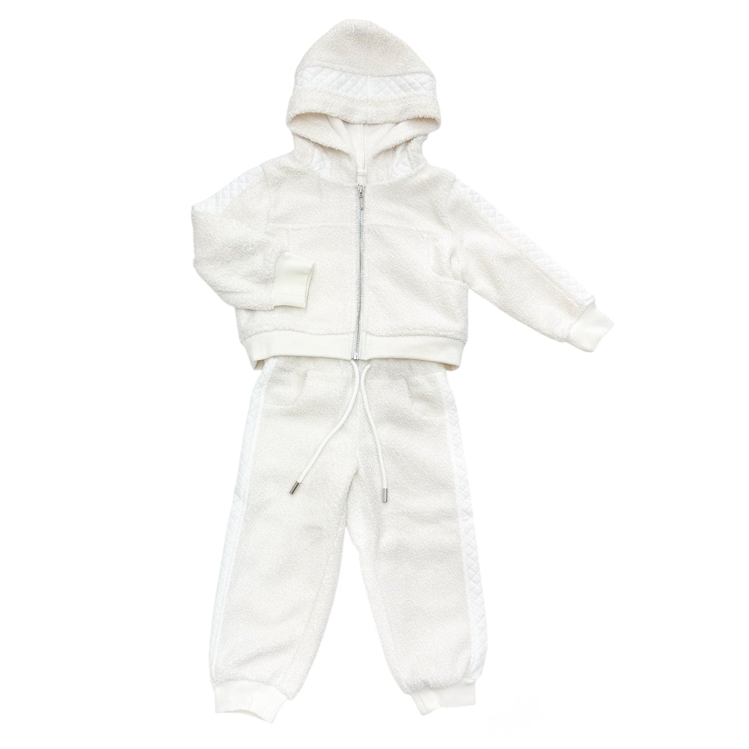 White Teddy Track Suit - Petite Maison Kids