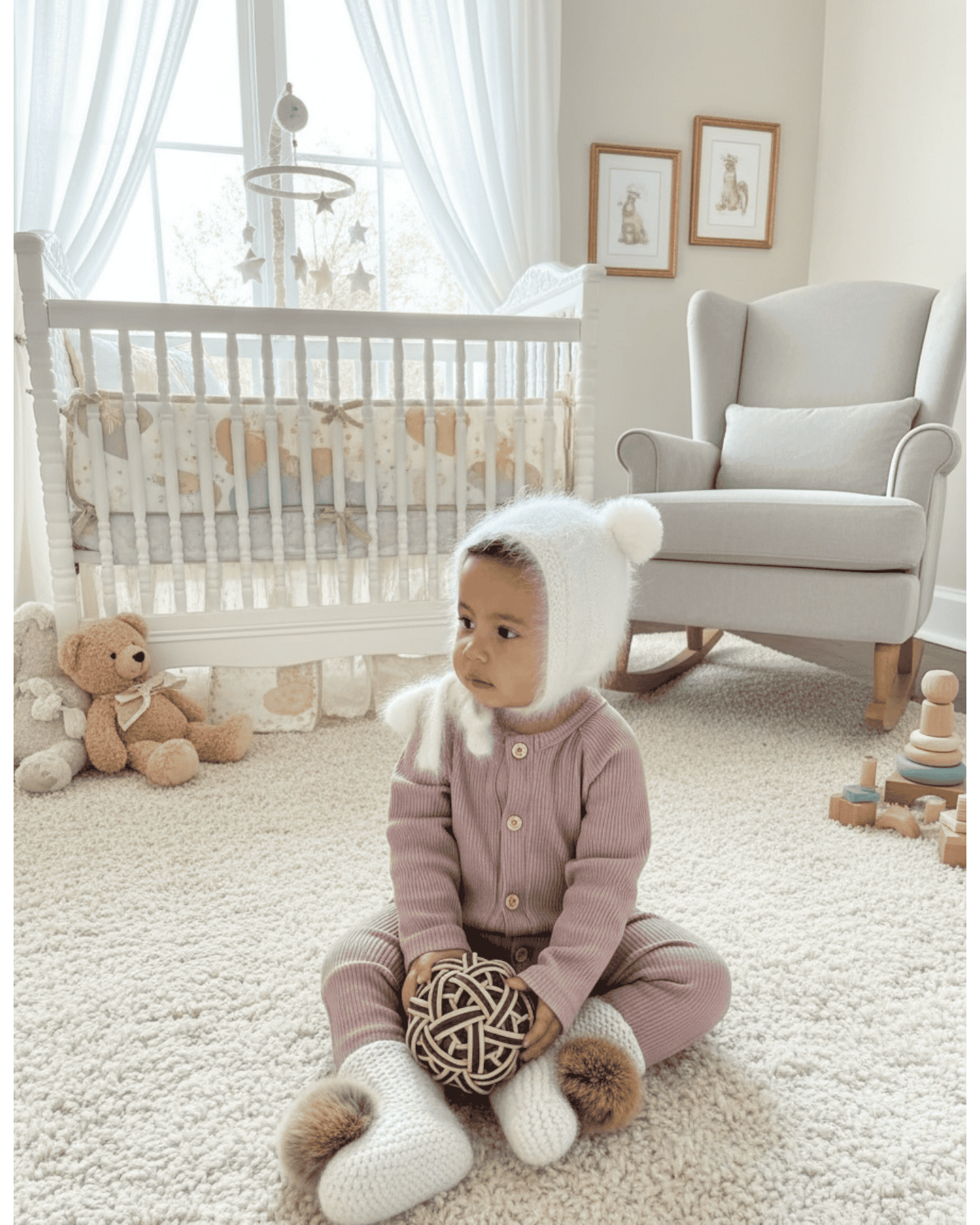 Ribbed Cotton Playsuit - Dusty Pink - Petite Maison Kids