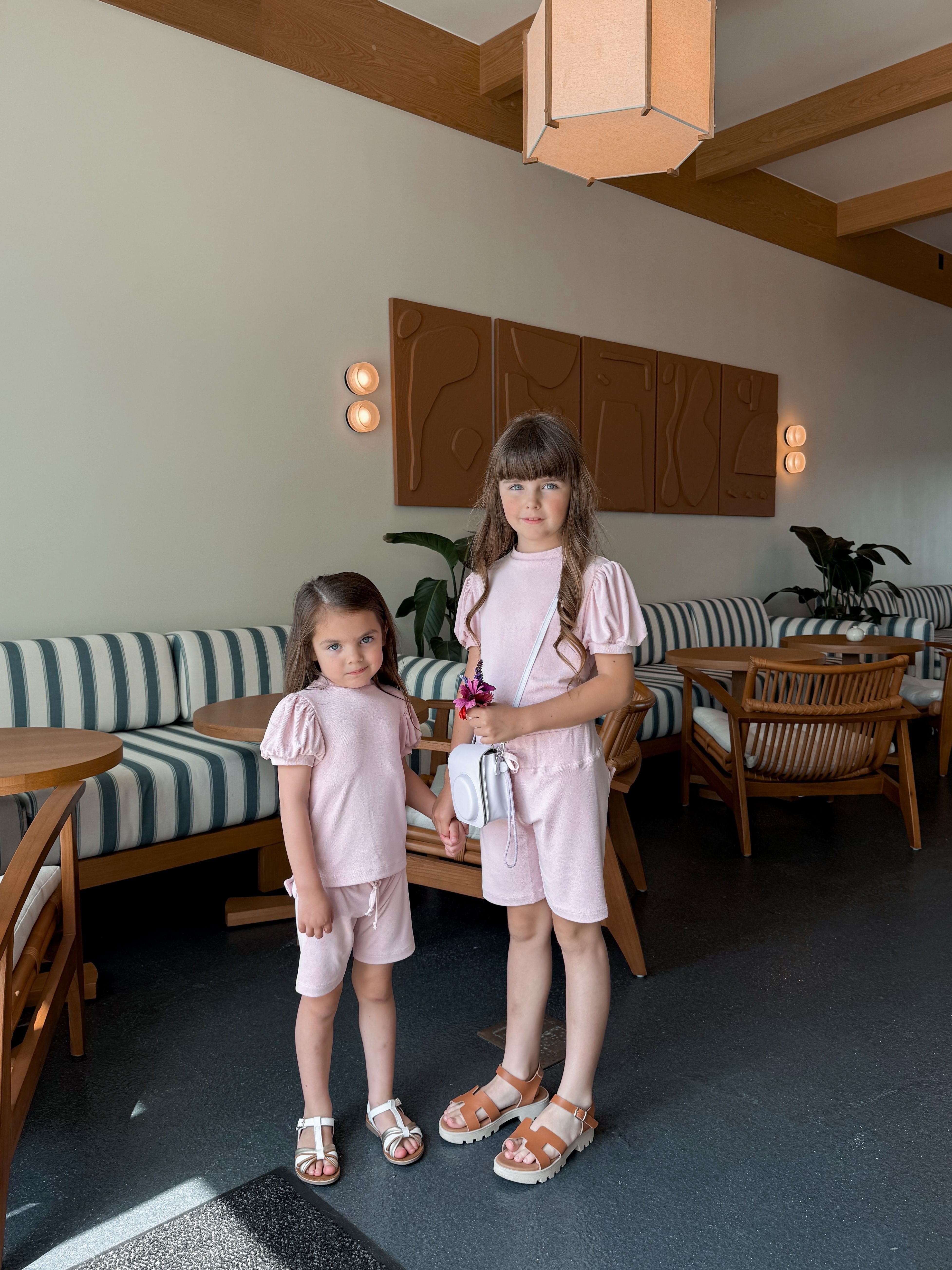 Pink Top and Biker Shorts Set - Petite Maison Kids