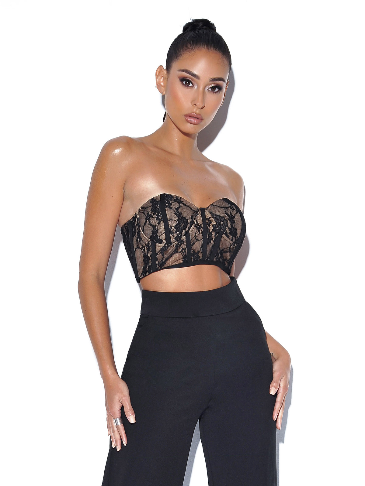 New Romantics Black Lace Corset Top (Archive Sale)