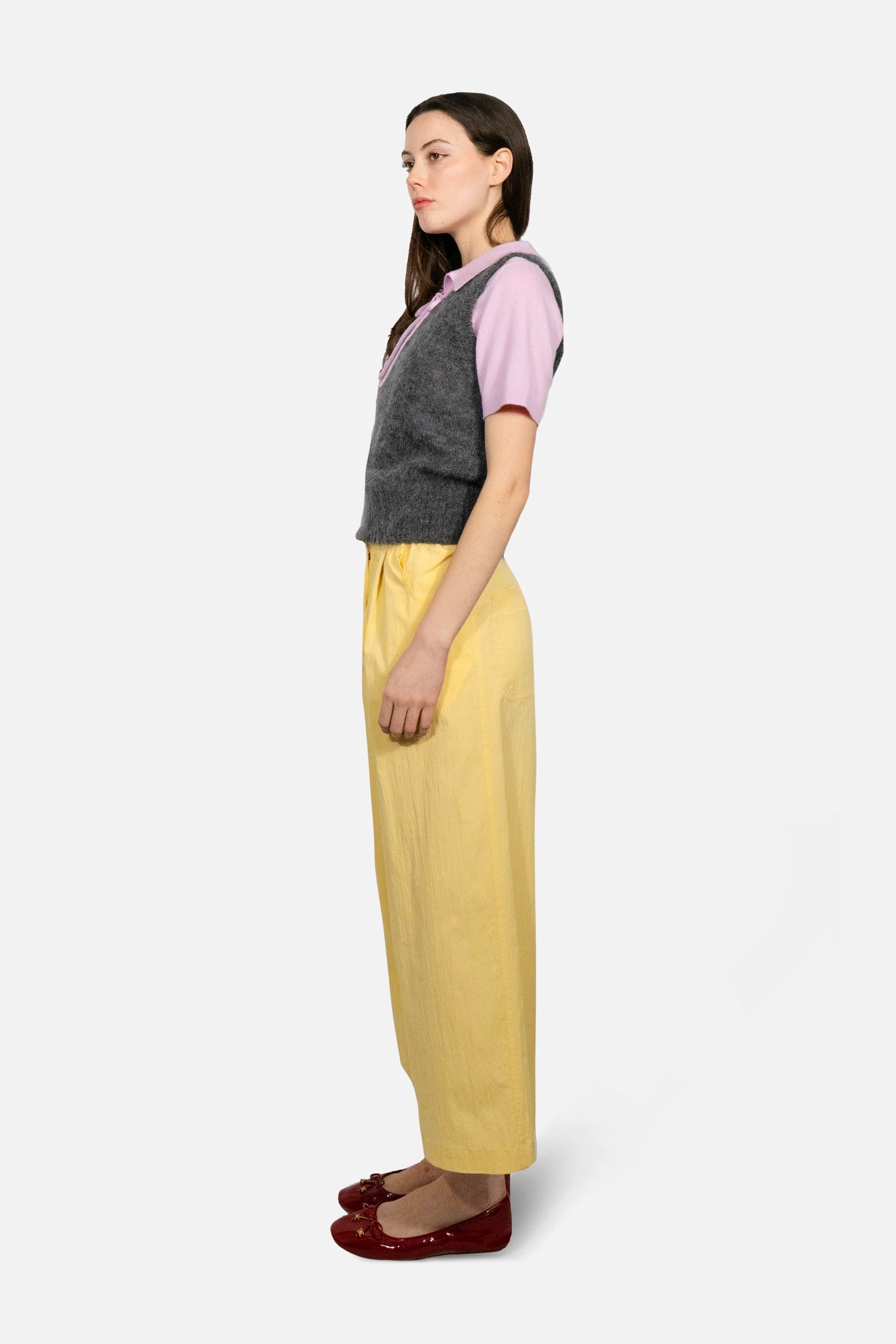 Sway Cotton Palazzo Pants in Butter Yellow - Du & Berry