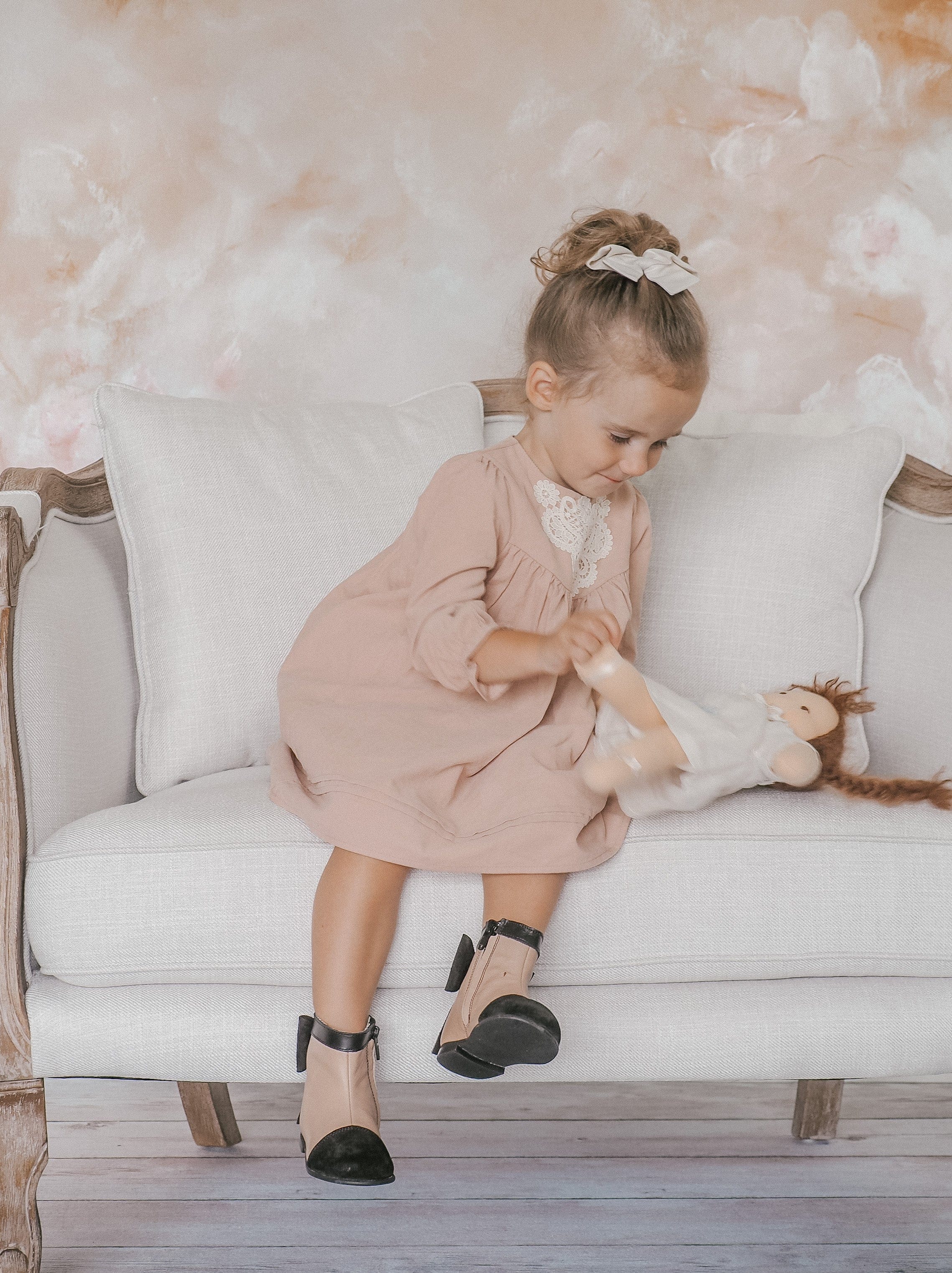 Clara Leather Booties - Petite Maison Kids