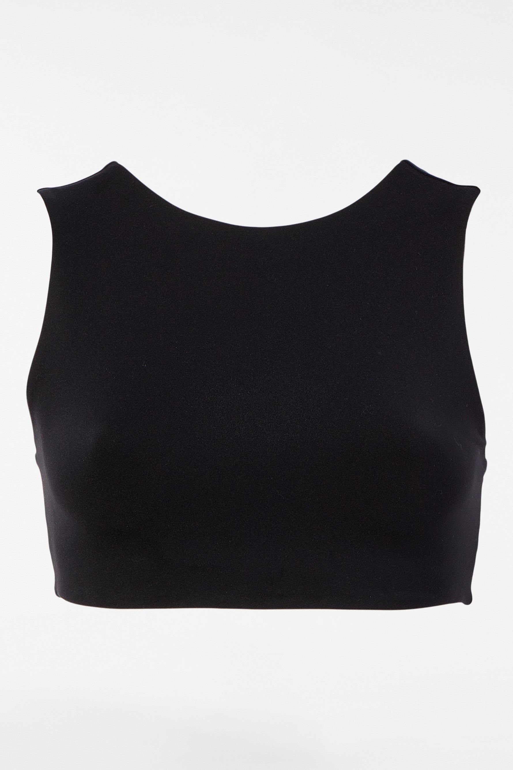 Calla Crop Cutout Bra - Black