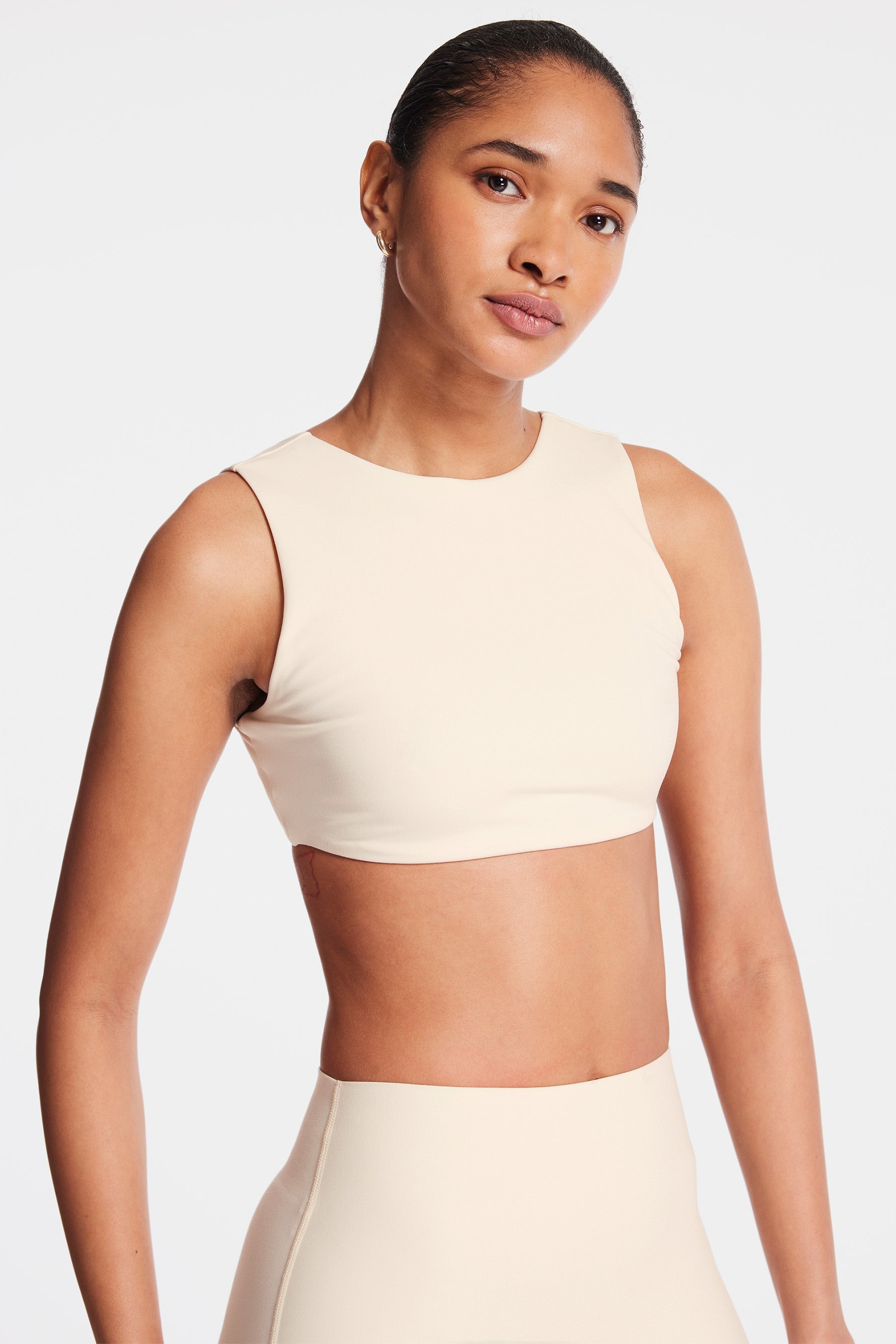 Calla Crop Cutout Bra - Canvas