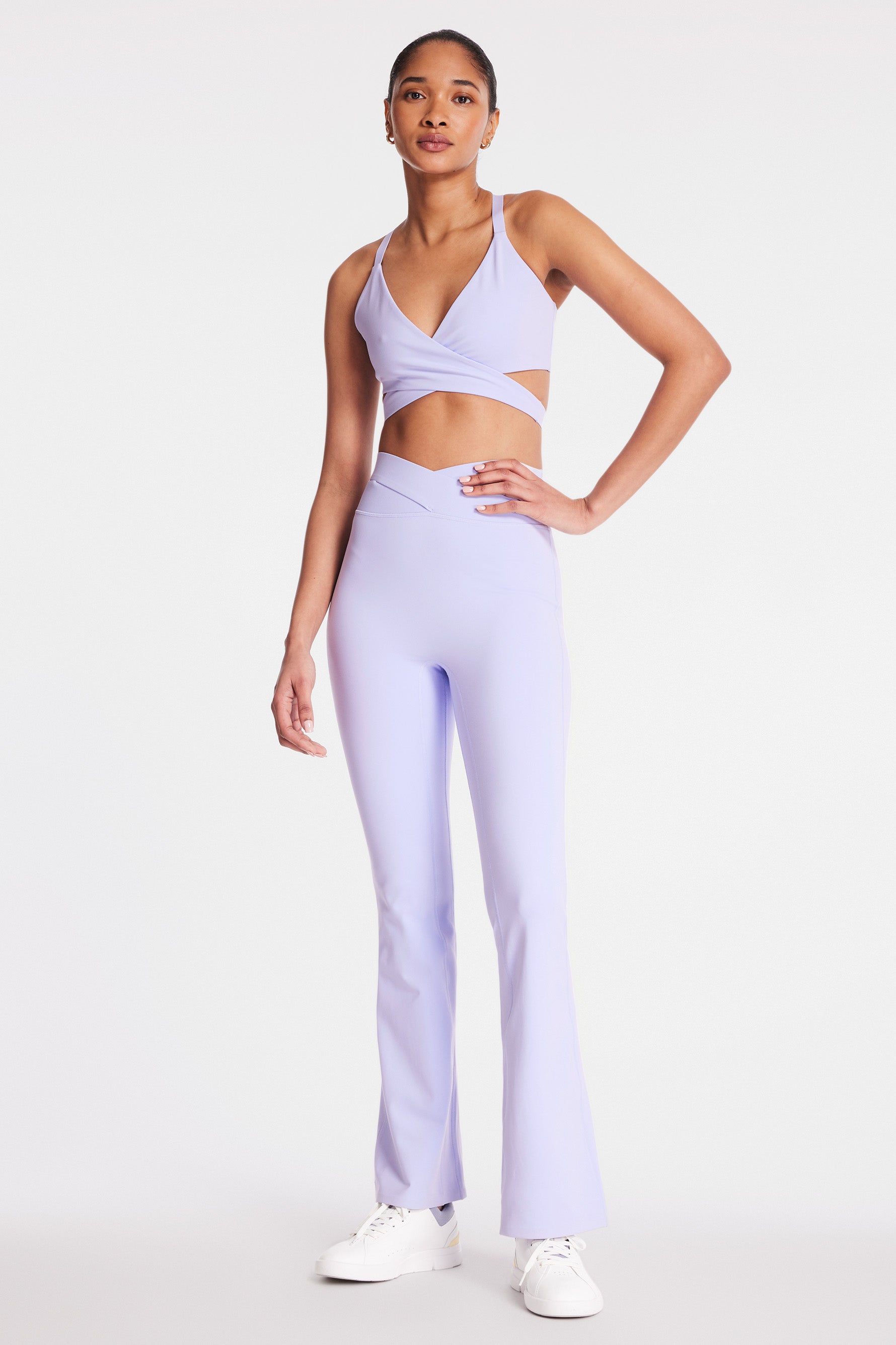 Luna Wrap Flare Legging - Baby Lavender