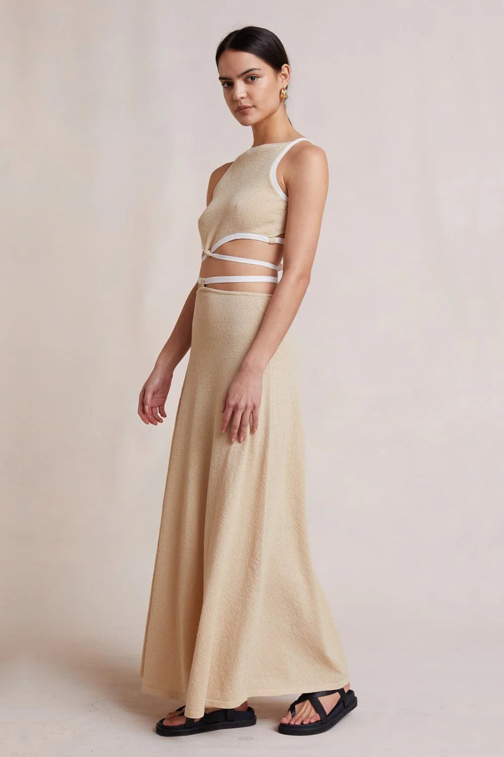 Lauryn Knit Skirt - Cream/ Sand