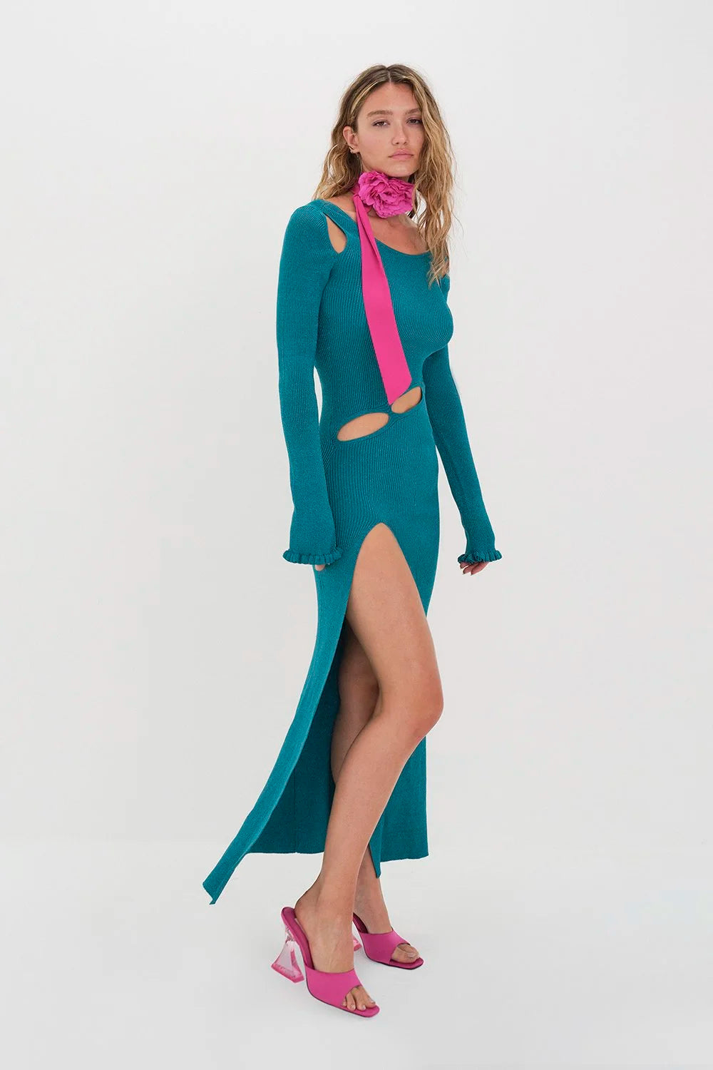 For Love & Lemons Lorelei Maxi Dress - Blue