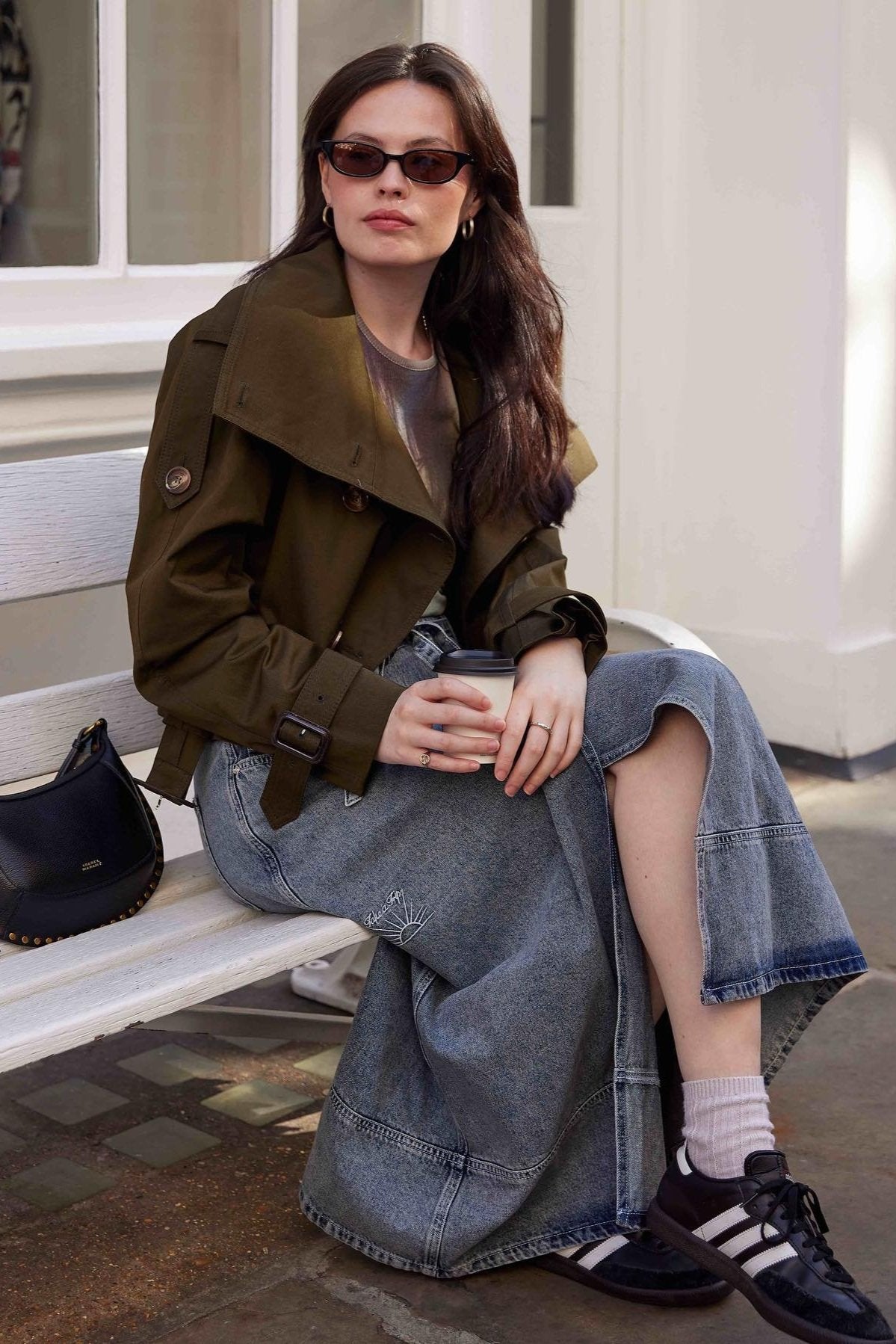 @dan.inicole in House of Sunny Low Rider Denim Skirt