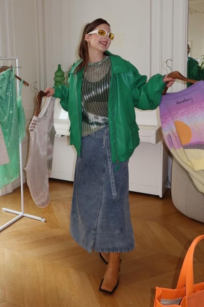 @ermaagain in House of Sunny Low Rider Denim Skirt