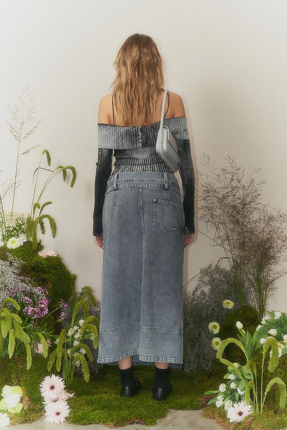 House of Sunny Low Rider Denim Skirt