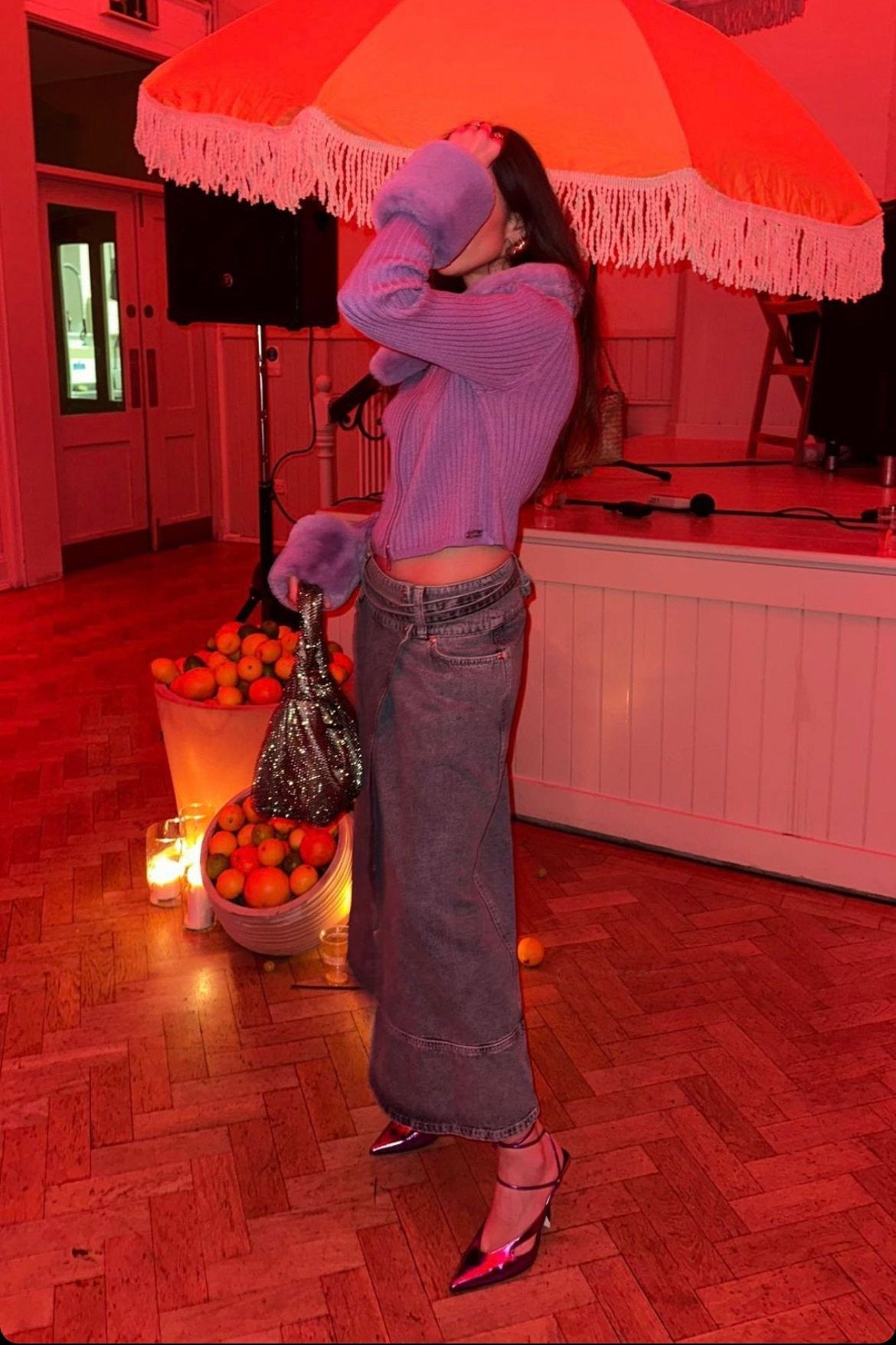 @minahabchi in House of Sunny Low Rider Denim Skirt