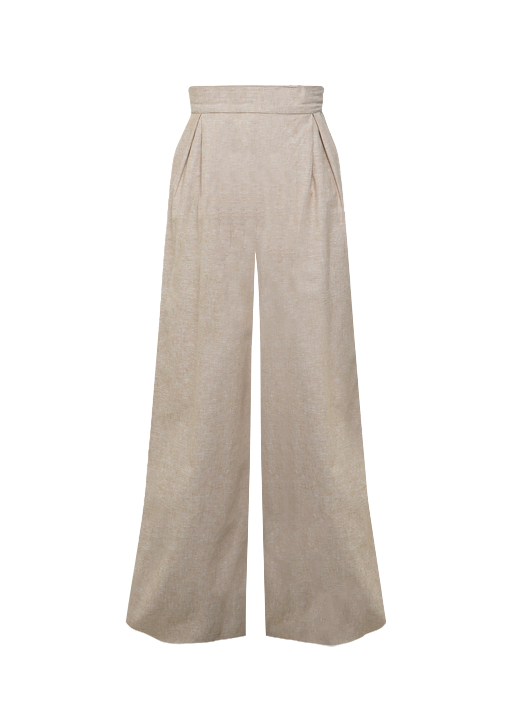 MANTU BEIGE HIGH WAIST PANTS