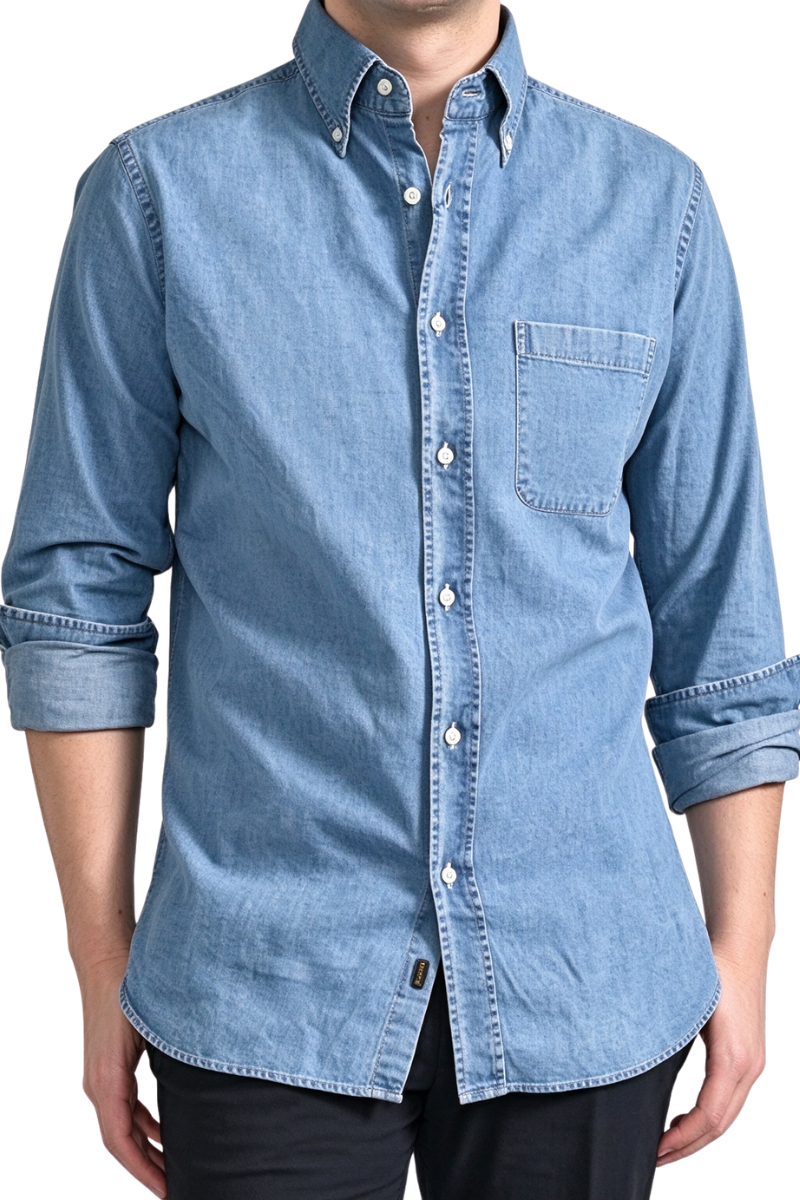 MooRER ROLF63DENIM Shirts Denim