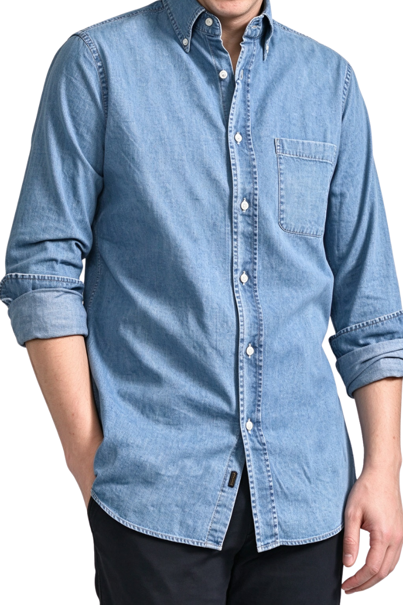 MooRER ROLF63DENIM Shirts Denim