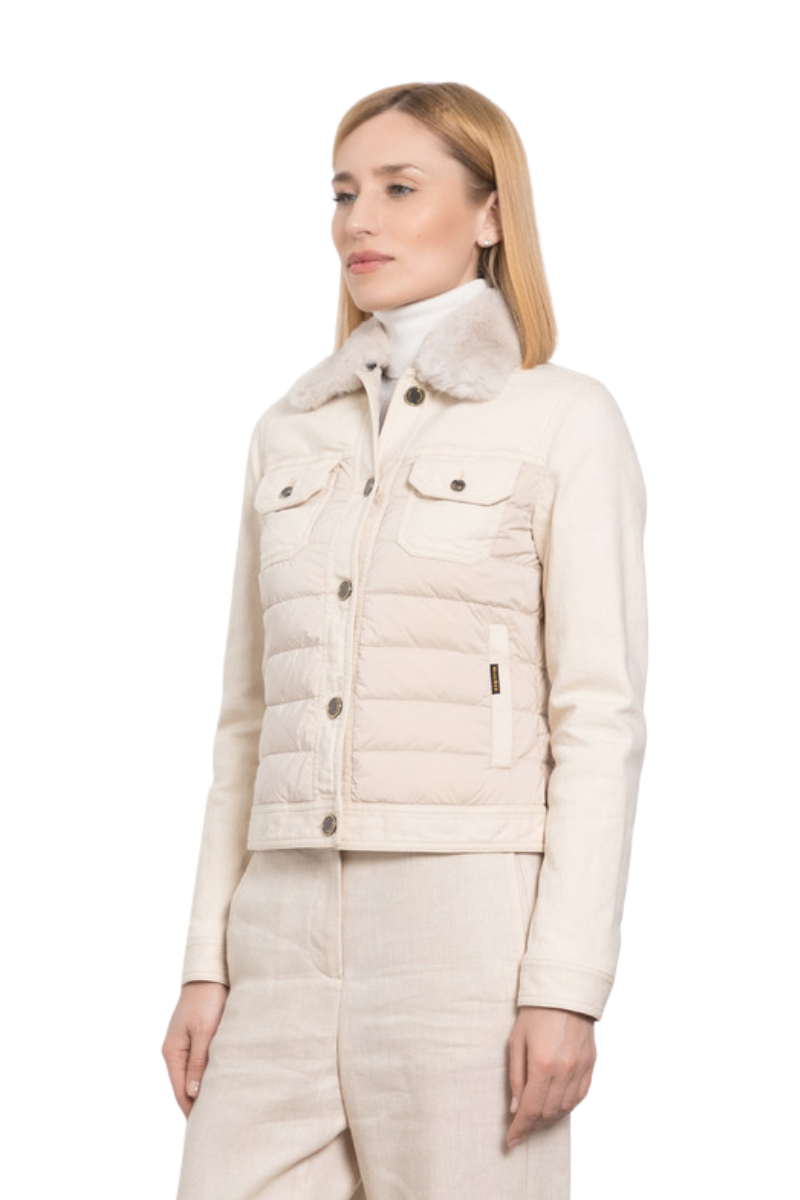 MooRER PETUNIAFUR211 Jacket Ecru