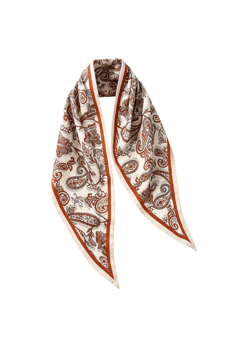Max Simple Diamond Wool-Silk Scarf Paisley MSBE260104P