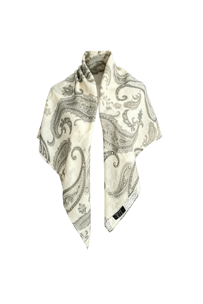 Max Simple Paisley Cashmere Square Scarf Paisley MSBE260106P