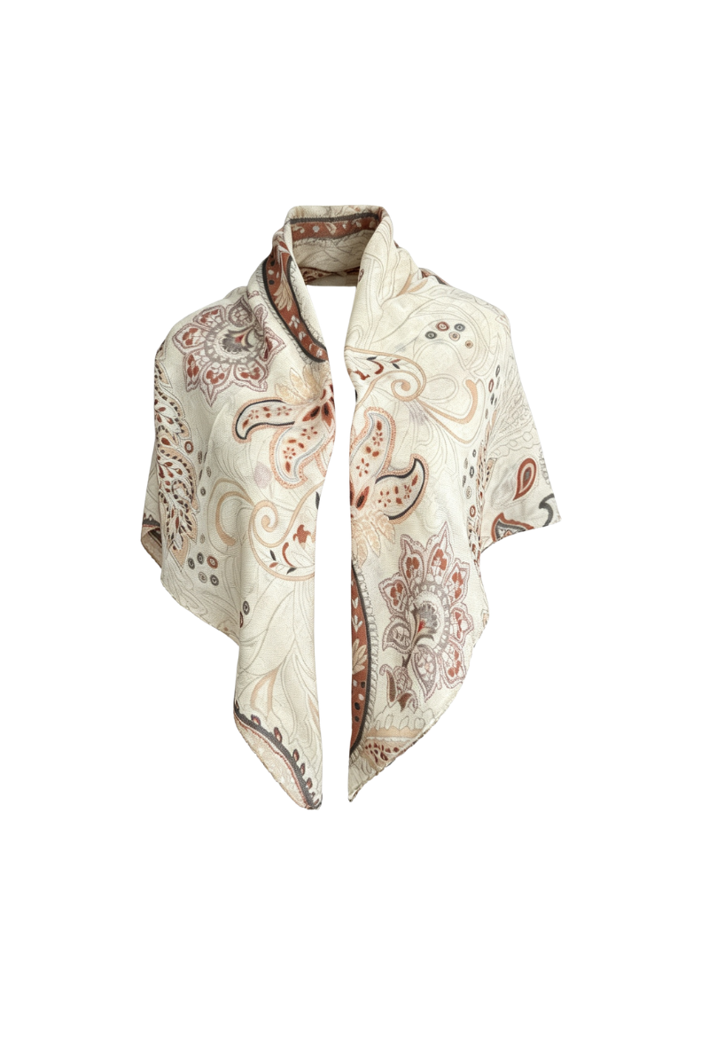 Max Simple Paisley Cashmere Square Scarf Paisley MSBE260107A