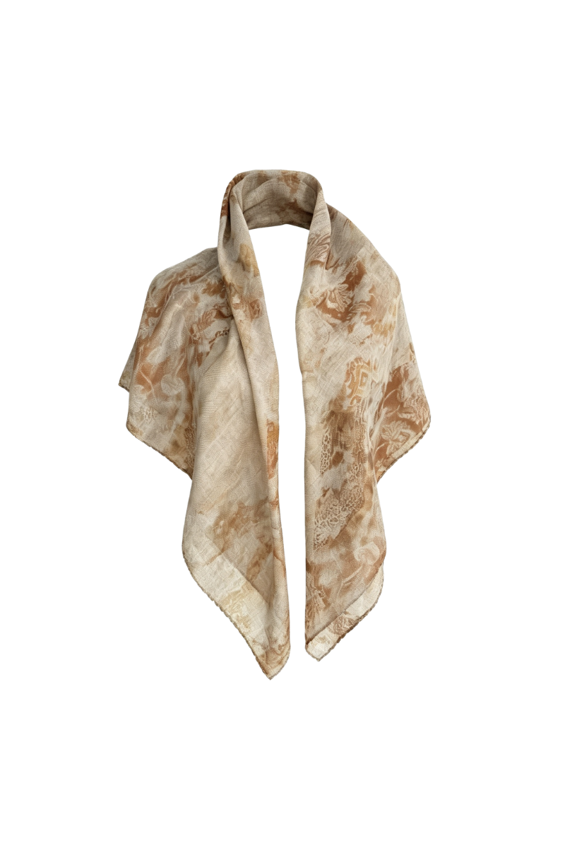 Max Simple Landscape Cashmere Square Brown MSBE260108B