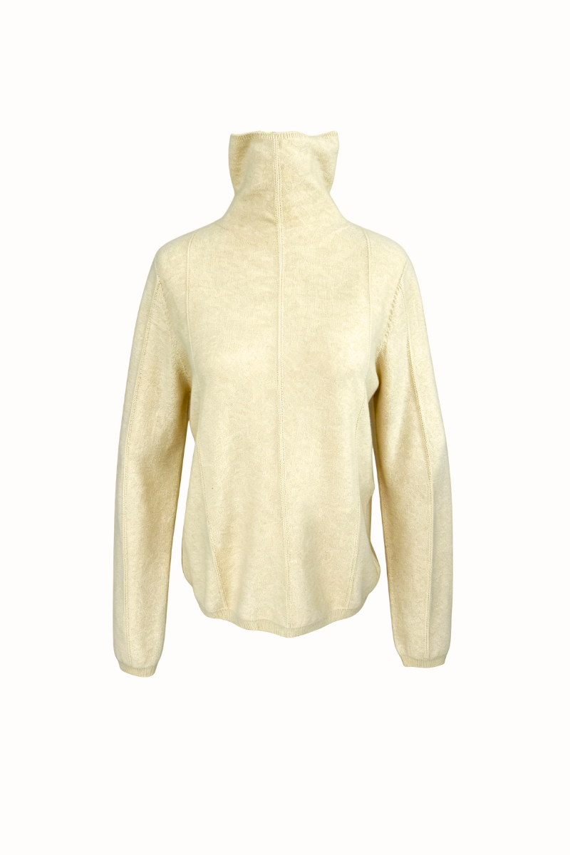 Max Simple Cashmere Turtleneck Pullover Almond MSDH266513A