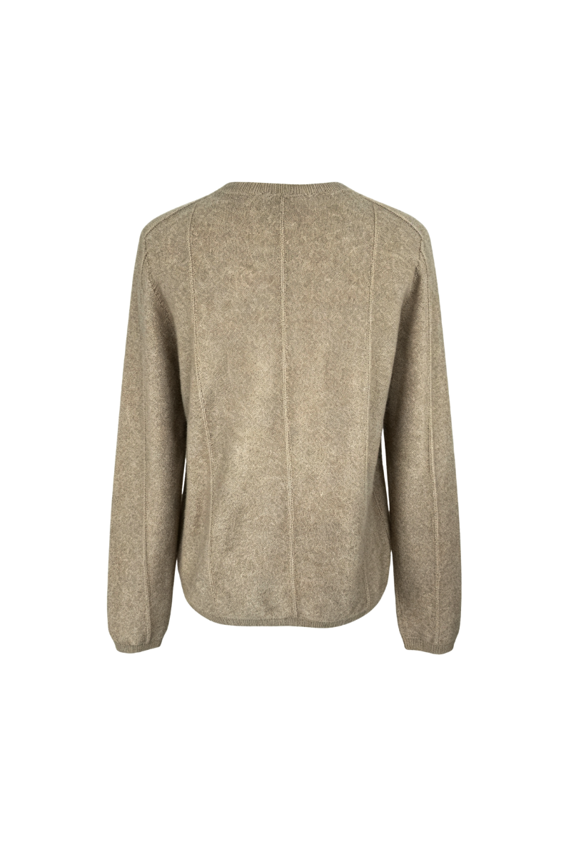 Max Simple V Neck Cashmere Pullover Taupe MSDH266515T