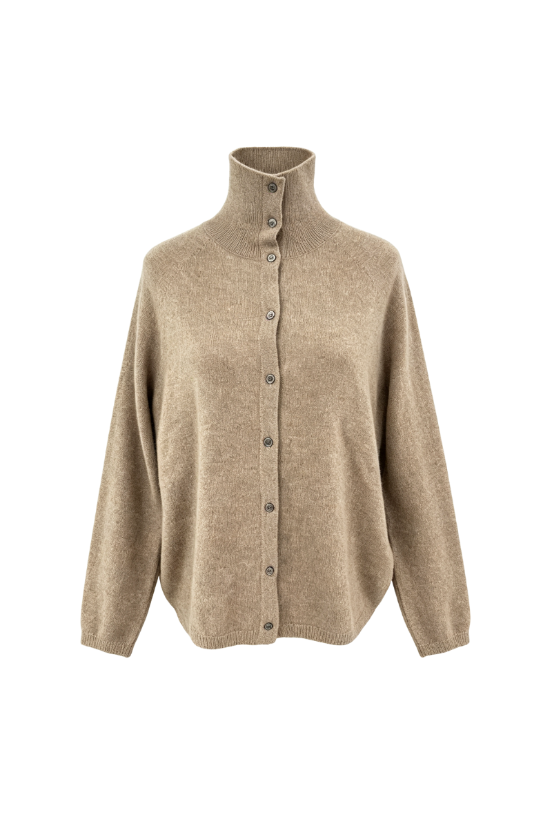 Max Simple Cashmere Cardigan Taupe MSDH266532T