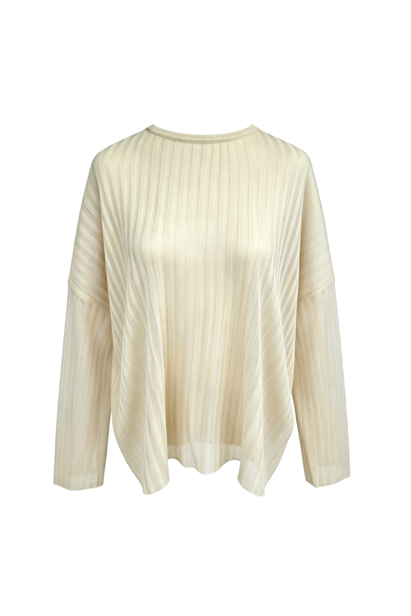 Max Simple Lurex Drop-Shoulder Top Khaki MSDM265271K