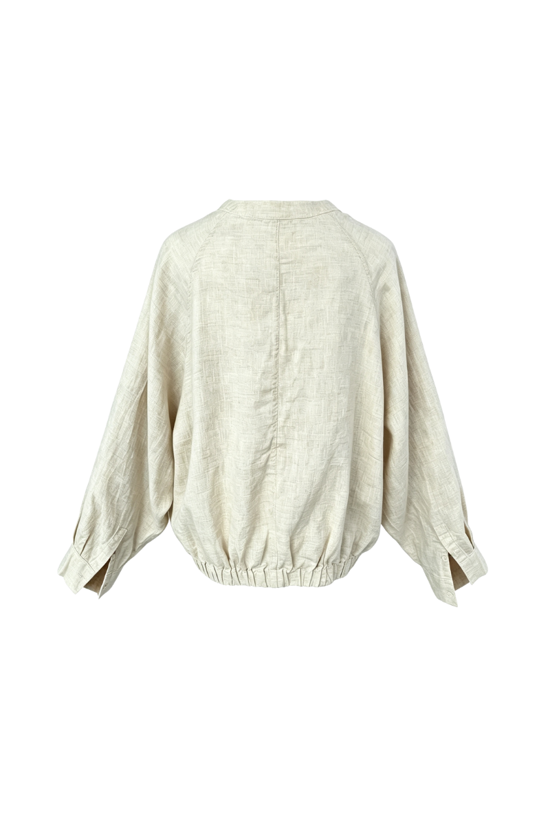 Max Simple Linen Overshirt Flax MSDP262509F