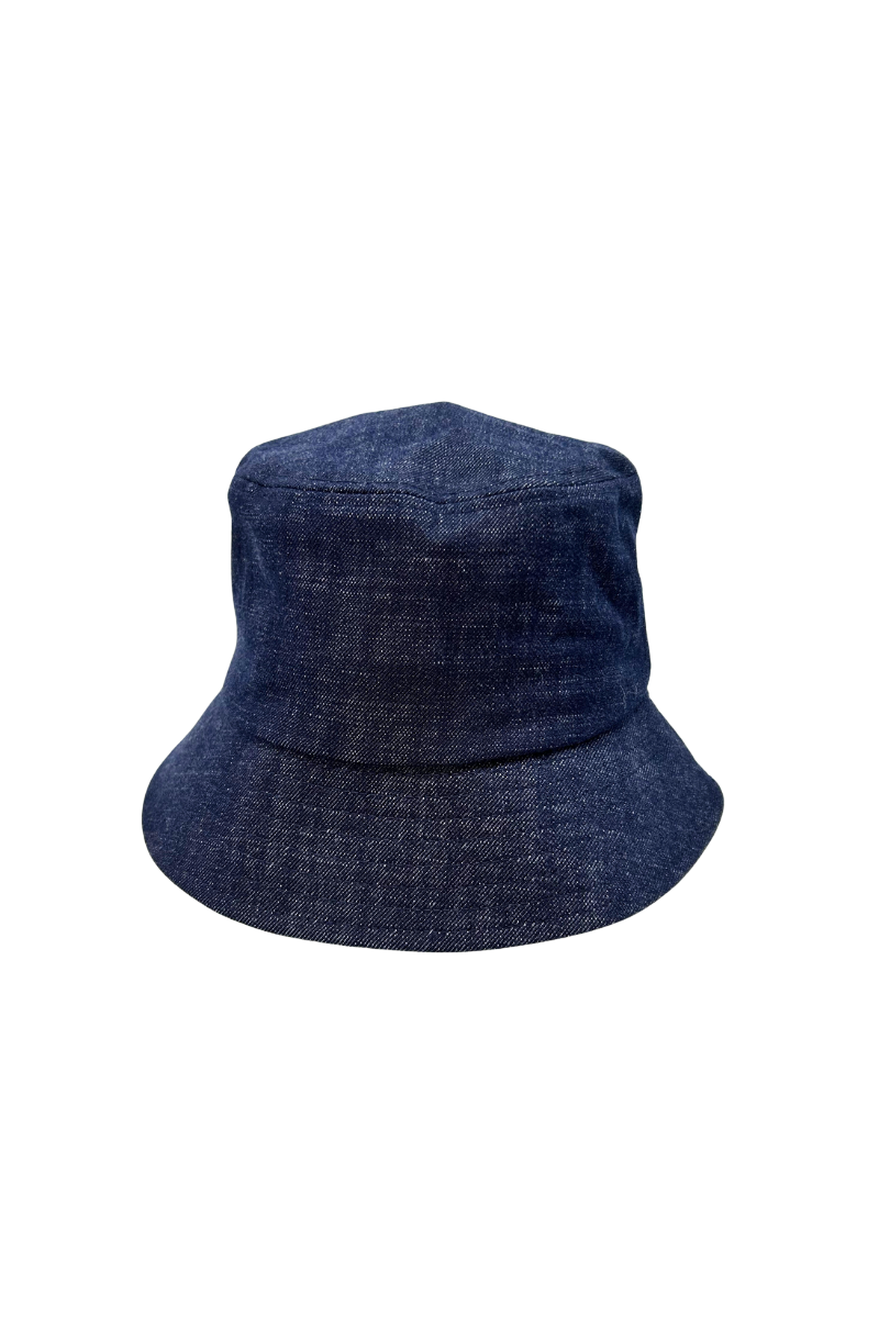 Max Simple Double-Strap Bucket Hat Denim Blue MSKX260003D