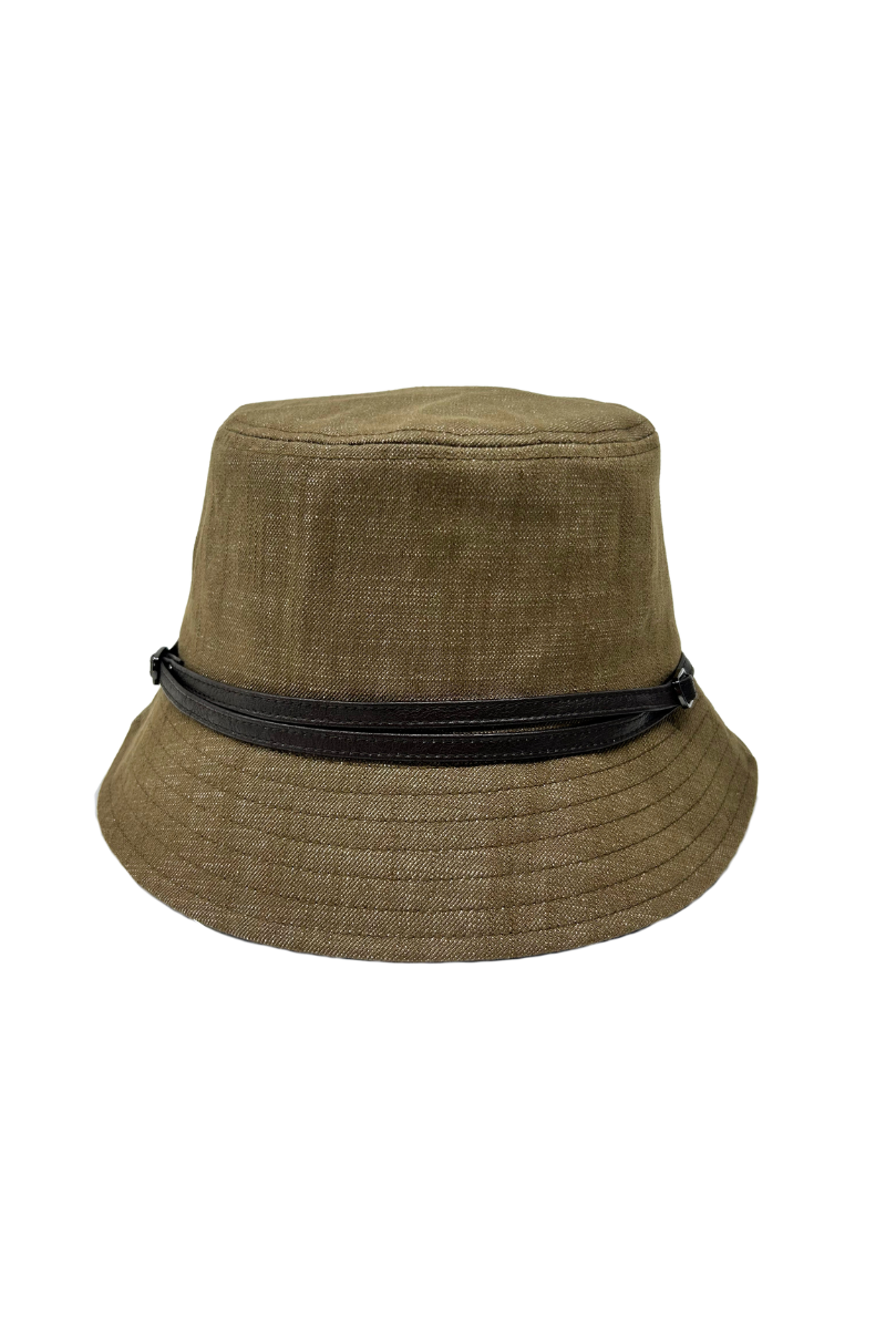 Max Simple Double-Strap Bucket Hat Khaki MSKX260003K