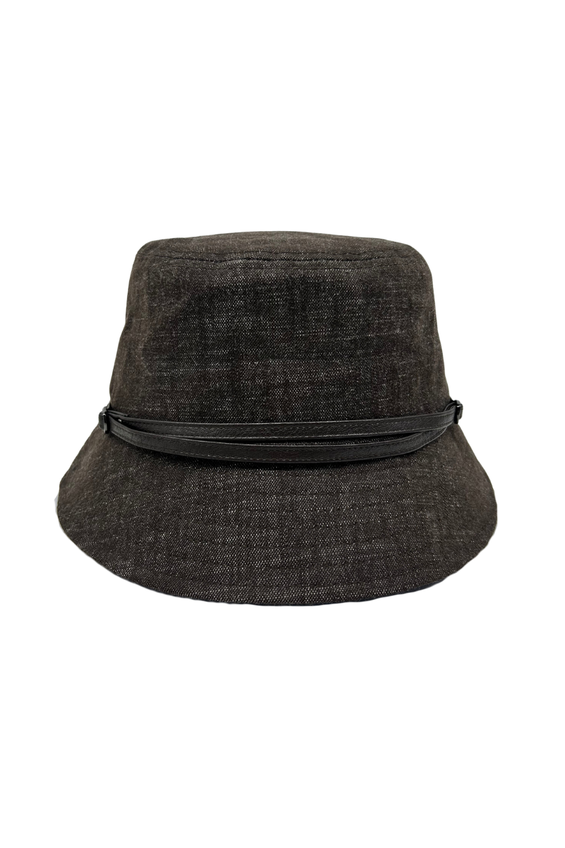 Max Simple Double-Strap Bucket Hat Brown MSKX260003R